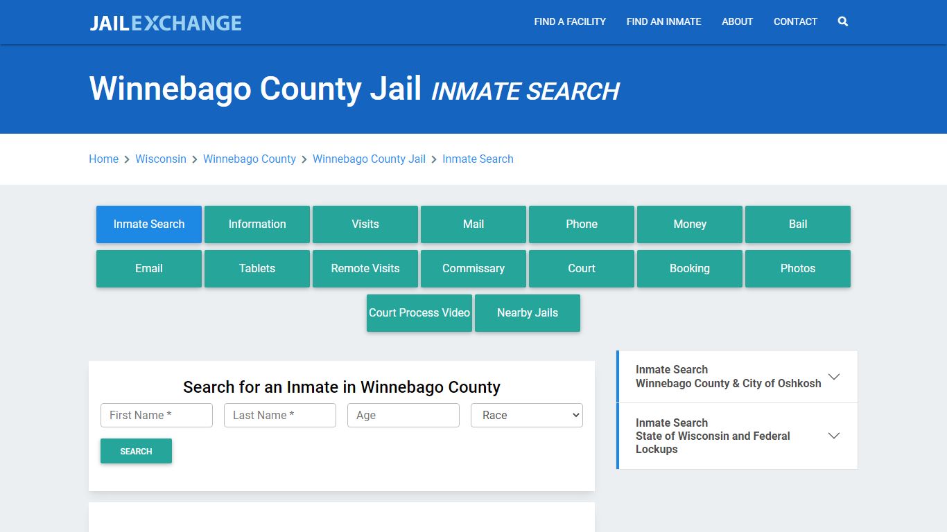 Winnebago County Jail, WI Inmate Search: Roster & Mugshots